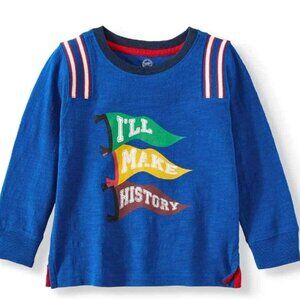 Wonder Nation Toddler Boys Long Sleeve Tee, Blue, 2T